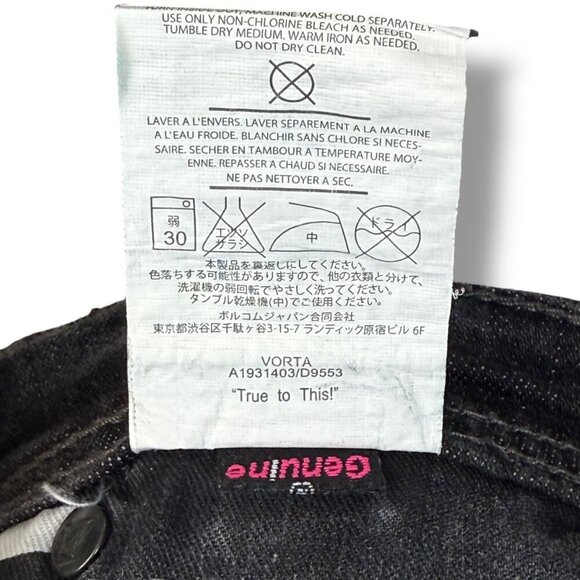 Volcom Vorta Jeans Mens Sz 29 Slim Straight Leg Stretch Faded Black Denim - Picture 13 of 13